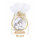 Bomboniera Completa Cerchio Dorato con Etichetta Personalizzabile