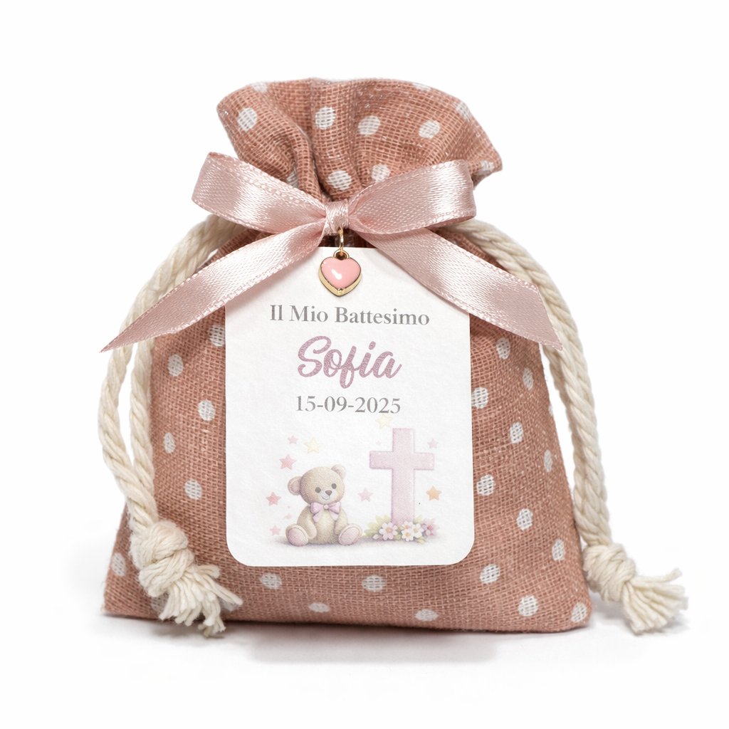 Sacchetto Rosa a Puntini Femminile