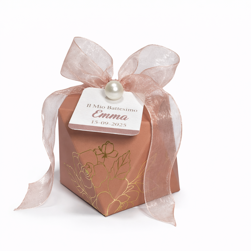 Scatola Rosa Dorata Femminile