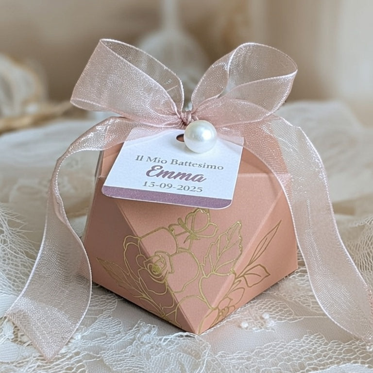 Scatola Rosa Dorata Femminile