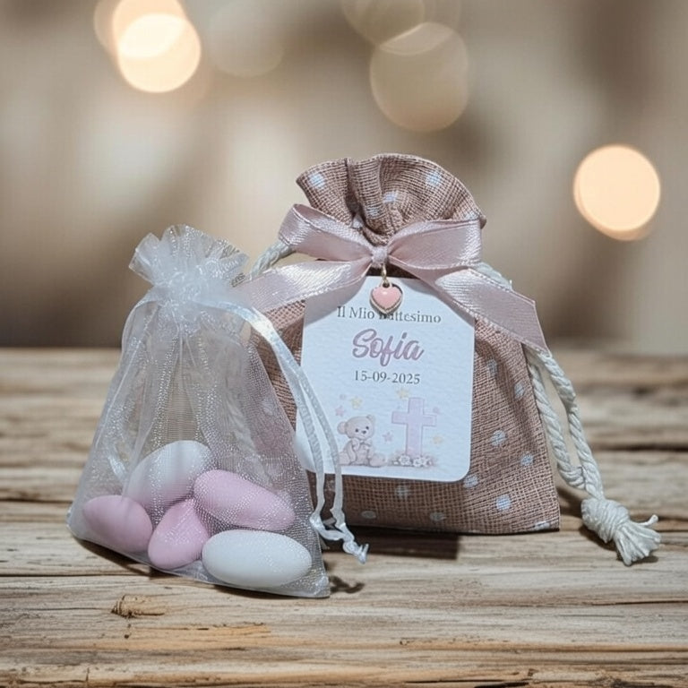 Sacchetto Rosa a Puntini Femminile