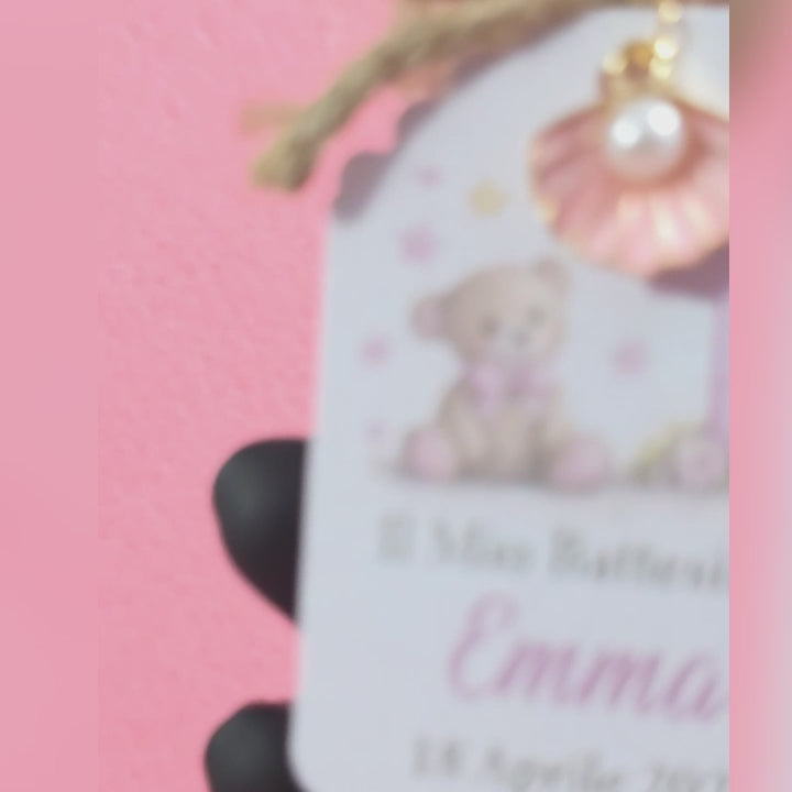 Provetta Conchiglia Femminile Battesimo-Nascita-Compleanno